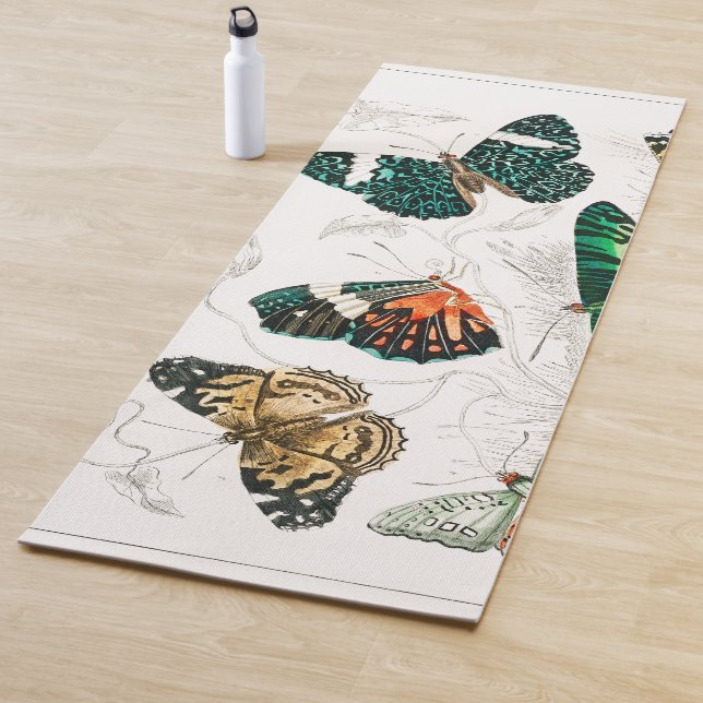 Vintager Schmetterling Alte Illustration Kunst Yogamatte (Beispiel)