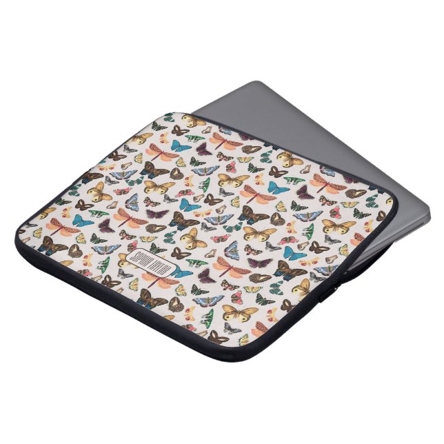 Vintager Schmetterling Ästhetik Laptopschutzhülle (Vorne Oben)