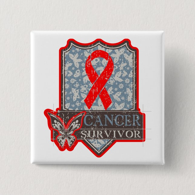 Vintager Schmetterling Button (Vorderseite)