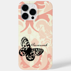 Vintager Schmetterling Einfach Peachy Damask iPhon title_seo2