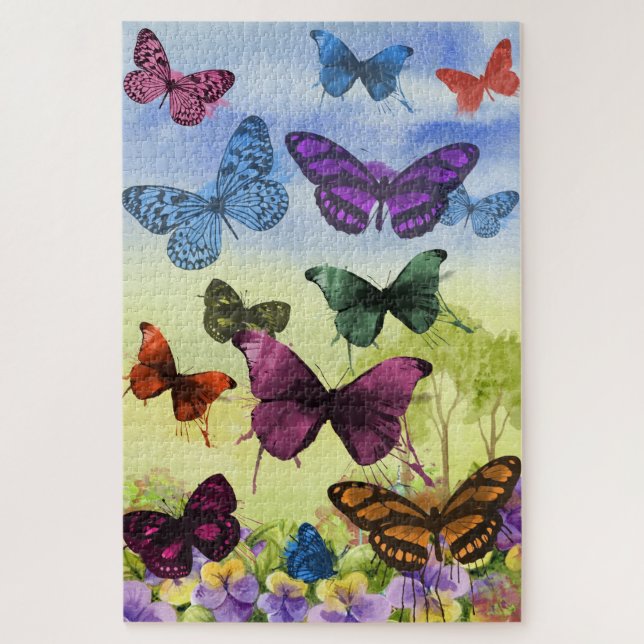 Vintager Schmetterling Papillon Alte Illustration  (Vertikal)