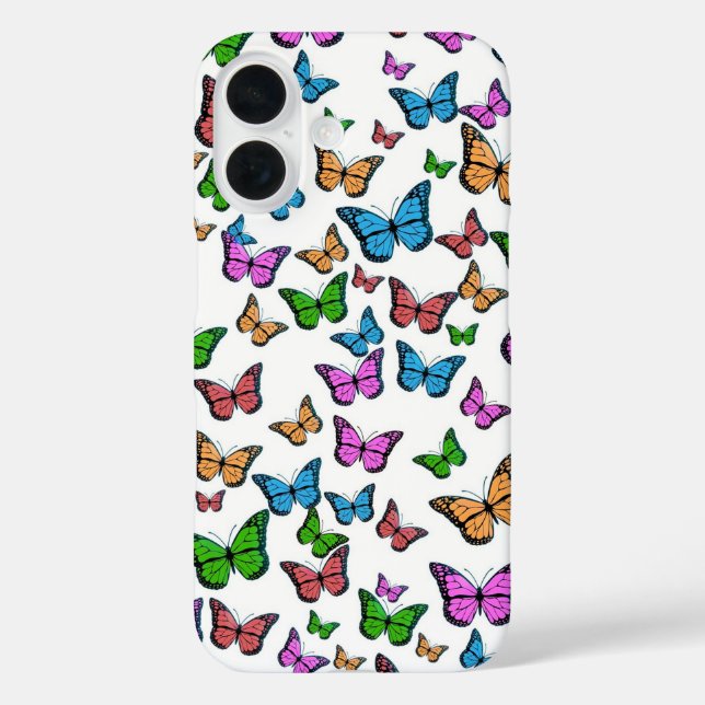 Vintager Schmetterling Papillon Alte Illustration  iPhone 16 Hülle (Rückseite)