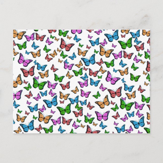 Vintager Schmetterling Papillon Alte Illustration  Postkarte (Vorderseite)
