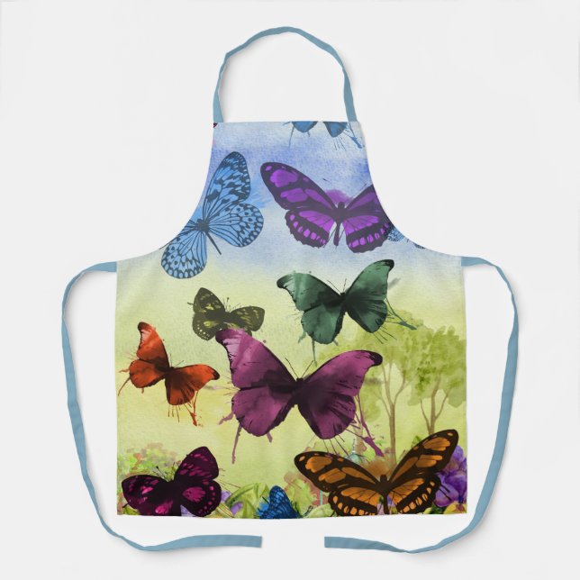 Vintager Schmetterling Papillon Alte Illustration  Schürze (Vorderseite)