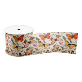 Vintager Schmetterling Satinband
