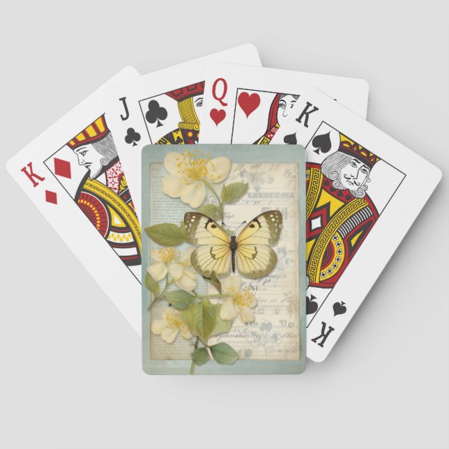 Vintager Schmetterling Spielkarten (Rückseite)
