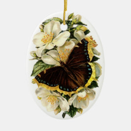 Vintager Schmetterling Weihnachtsbaum Keramikornament