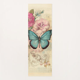 Vintager Schmetterling Yogamatte