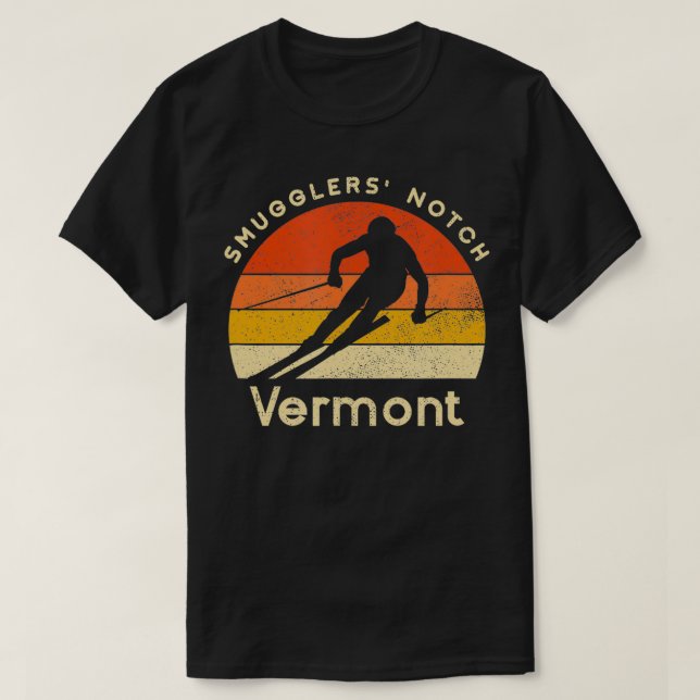 Vintager Schmuggler Notch Vermont T-Shirt (Design vorne)