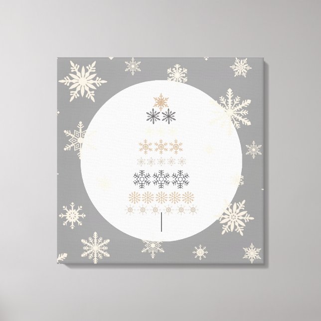 Vintager Schneeflocken Leinwanddruck (Vorderseite)