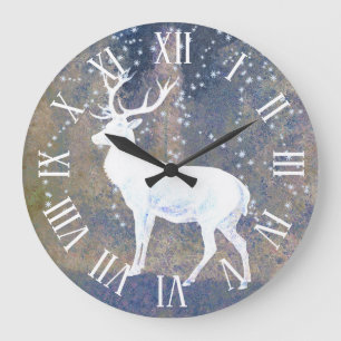 Vintager Schneehaub Große Wanduhr