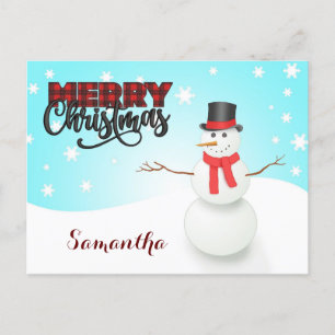 Vintager Schneemann Weihnachten
