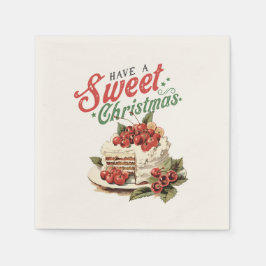 Vintager "Schöne Weihnachten" Urlaub in Napkins Serviette