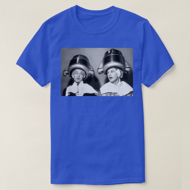 Vintager Schönheitssalon Haartrockner T-Shirt (Design vorne)