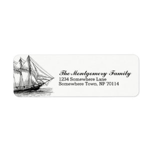 Vintager Schooner-Schiffs-u. nautischfamilienname