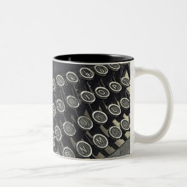 Vintager Schreibmaschinenpersonalisierter Mug Zweifarbige Tasse