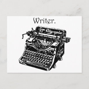 Vintager Schreibmaschinenschreibtisch, Sketch Zeic Postkarte