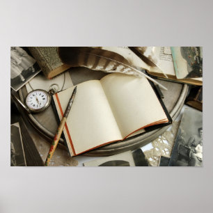Vintager Schreibtisch Poster