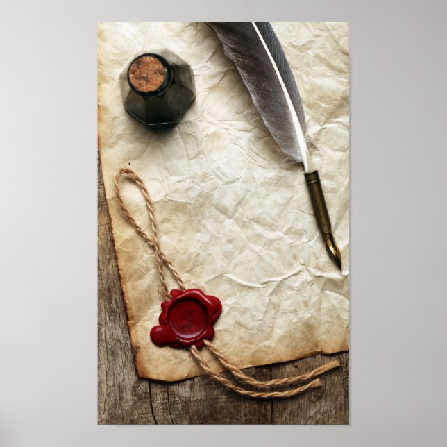 Vintager Schreibtisch Poster (Vorne)