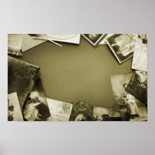 Vintager Schreibtisch Poster