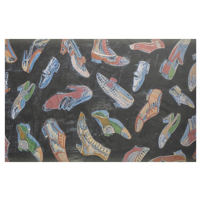 Vintager Schuhladen Stoff (Yard (91,4 cm))
