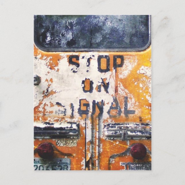 Vintager Schulbus Postkarte (Vorderseite)