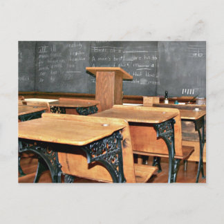 Vintager Schulraum Postkarte