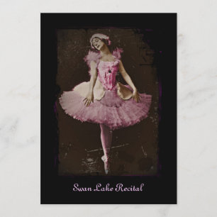 Vintager Schwanensee Einladung