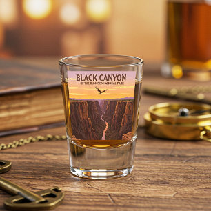 Vintager Schwarzer Canyon des Gunnison-Nationalpar Schnapsglas