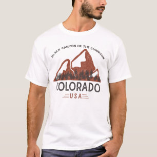 Vintager Schwarzer Canyon des Gunnison-Nationalpar T-Shirt