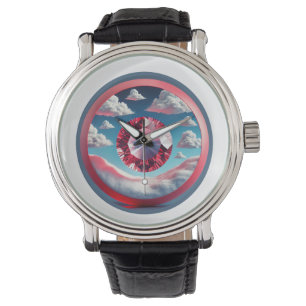 Vintager schwarzer Lederstreifen für Männer" Armbanduhr