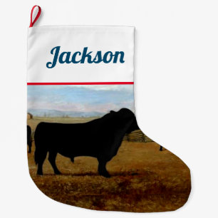 Vintager Schwarzer Winkel Großer Weihnachtsstrumpf
