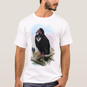 Vintager Schwarzgeier-Vogel T-Shirt