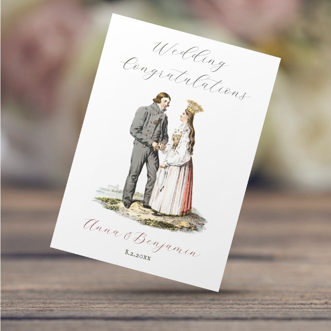 Vintager schwedischer Volksszenario Karte (Von Creator hochgeladen)