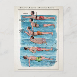 Vintager Schwimmführer Postkarte