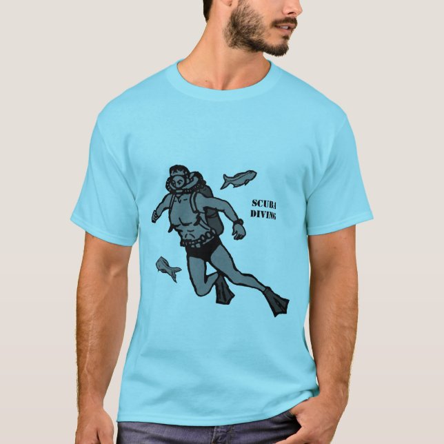 Vintager SCUBA-Taucher T-Shirt (Vorderseite)