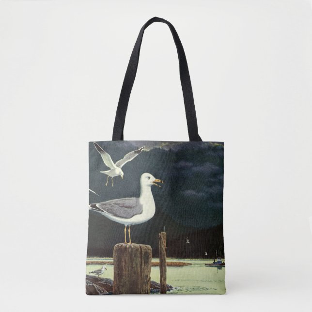Vintager Seagull-Halssteg, Meervögel Tasche (Vorderseite)