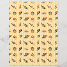 Vintager Seashell Scrapbook Paper Sand Strip
