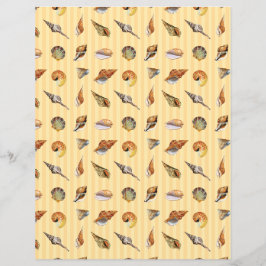 Vintager Seashell Scrapbook Paper Sand Strip