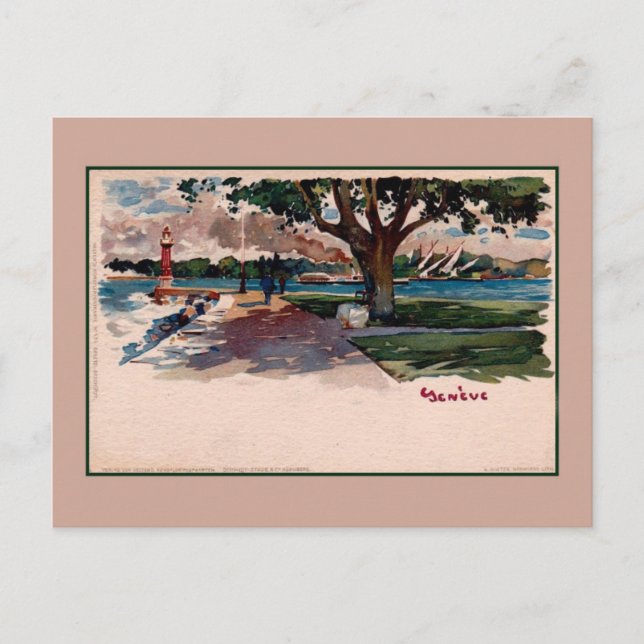 Vintager (See) Litho Postkarte (Vorderseite)