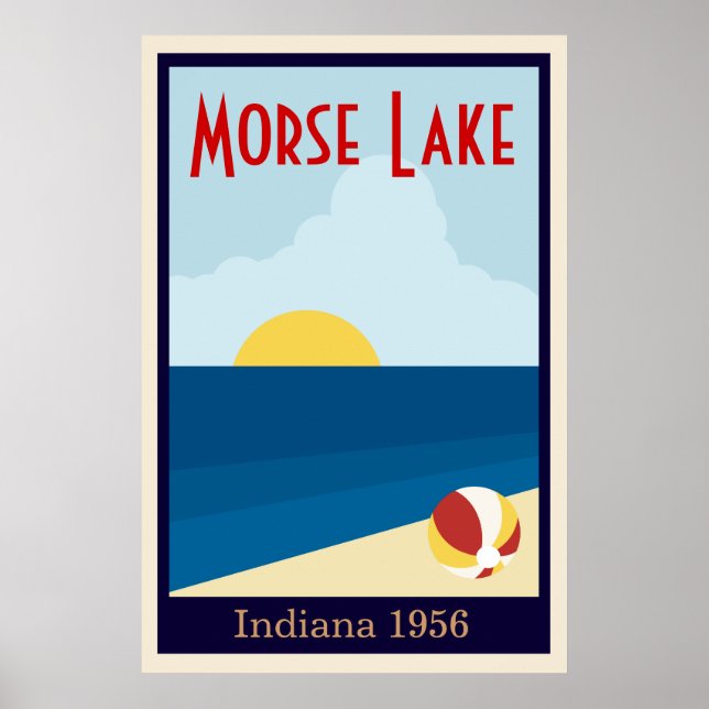 Vintager See oder Strandposter Poster (Vorne)