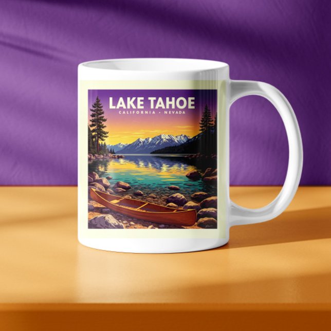 Vintager See Tahoe California Nevada Kaffeetasse (Von Creator hochgeladen)