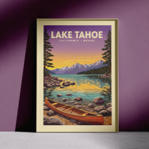 Vintager See Tahoe California Nevada Poster