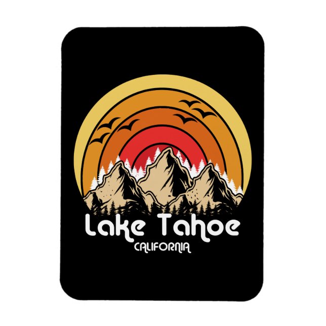 Vintager See Tahoe Kalifornien Magnet (Vertikal)