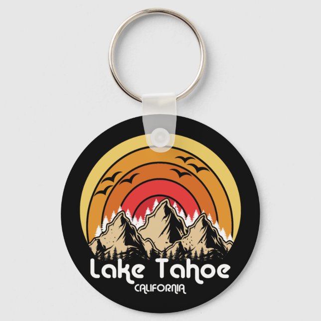 Vintager See Tahoe Kalifornien Schlüsselanhänger (Vorderseite)