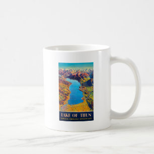 Vintager See Thun Schweiz Reisen Kaffeetasse