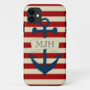 Vintager Seemonogramm iPhone 5/5S Fall 11 Hülle