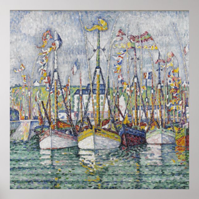 Vintager Segen der Thunfischflotte in Groix Poster (Vorne)