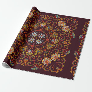 Vintager Seidenhalsschal oder Kicherquadrat Geschenkpapier
