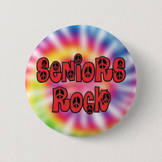 Vintager Senior-Felsen-Krawatten-Knopf Button (Vorderseite)